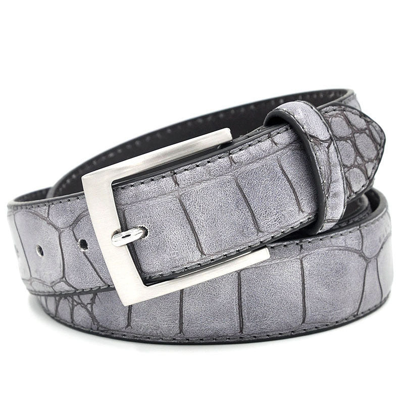Mens Fashion Waist Belts Faux Pattern With Split Leather Luxury Male Designer Belt Accessories Factory Price
