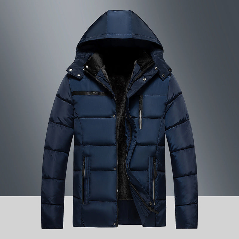 Warm cotton-padded men coat