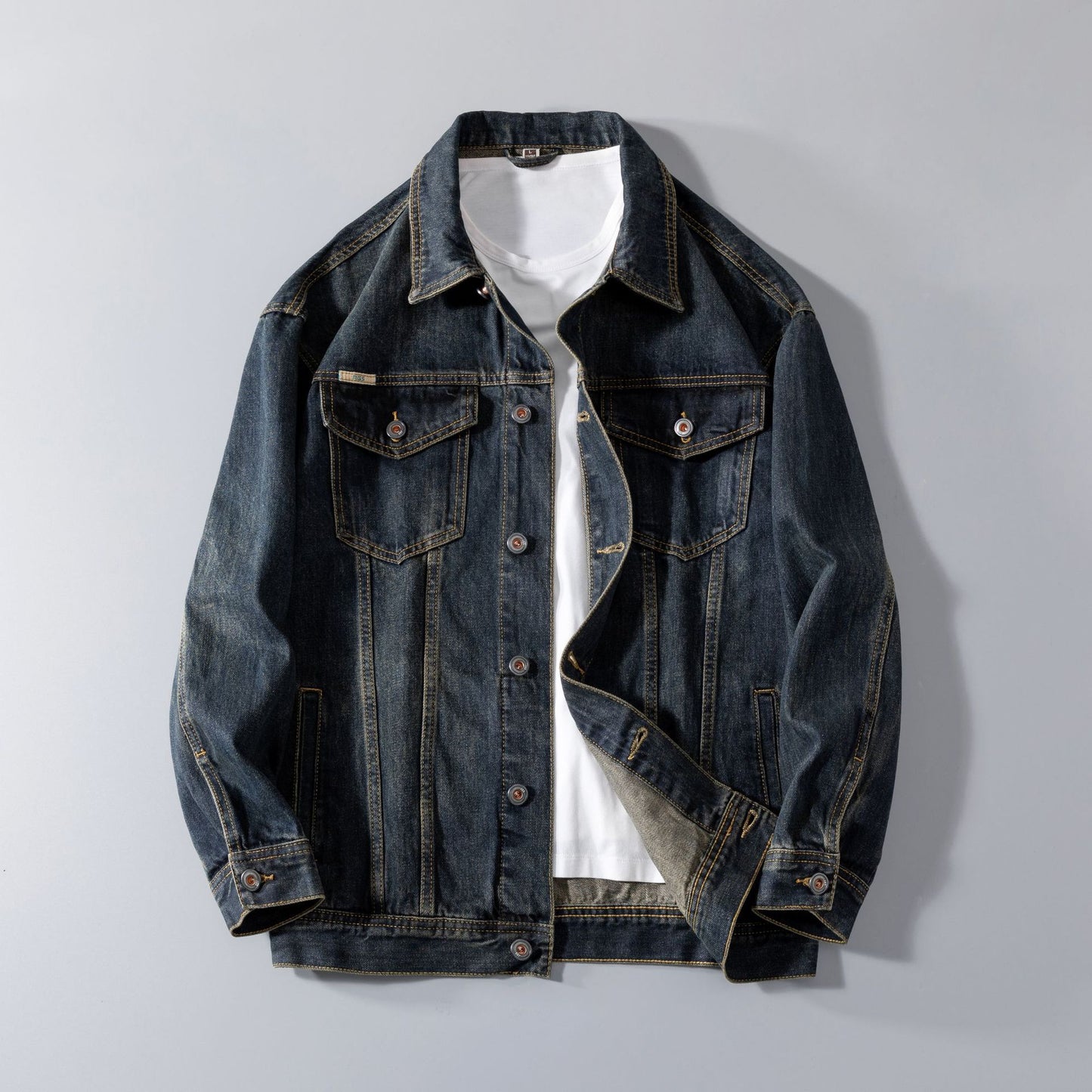 Heavy Industry Retro Denim Jacket Men
