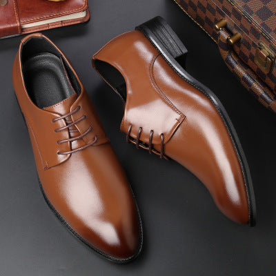 Business casual men leather shoes