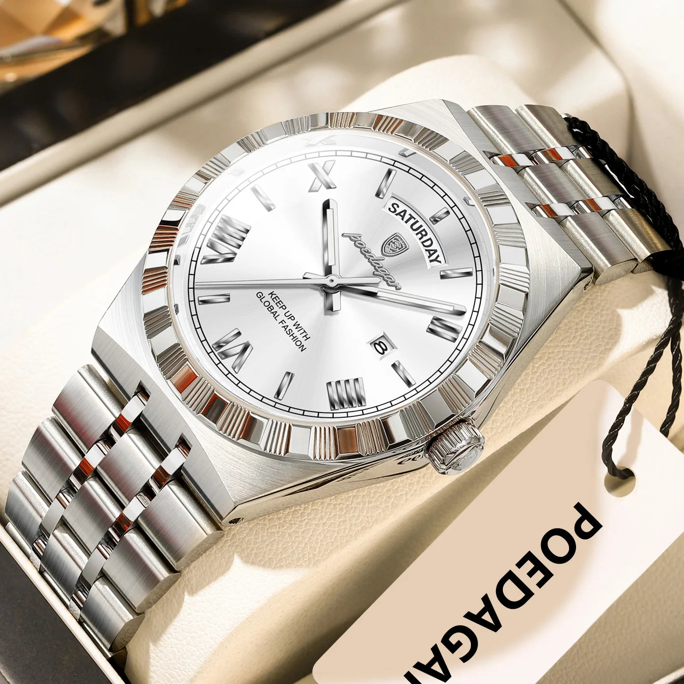 POEDAGAR Luxury Men business Wristwatch