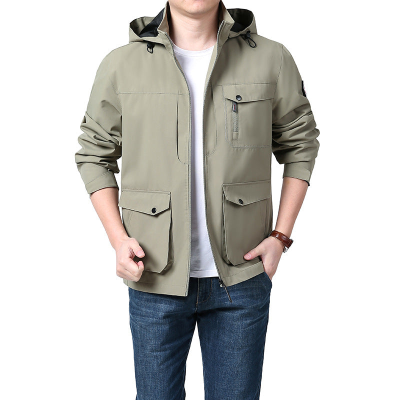 Men's warm outdoors multi-pocket Jacket