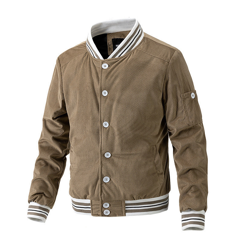 Men's Autumn And Winter Corduroy Jacket Men's Jacket Trendy Long-sleeve