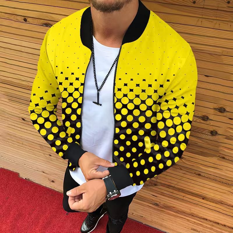 Autum Printed Casual Men's Fallwinter Jacket Coat