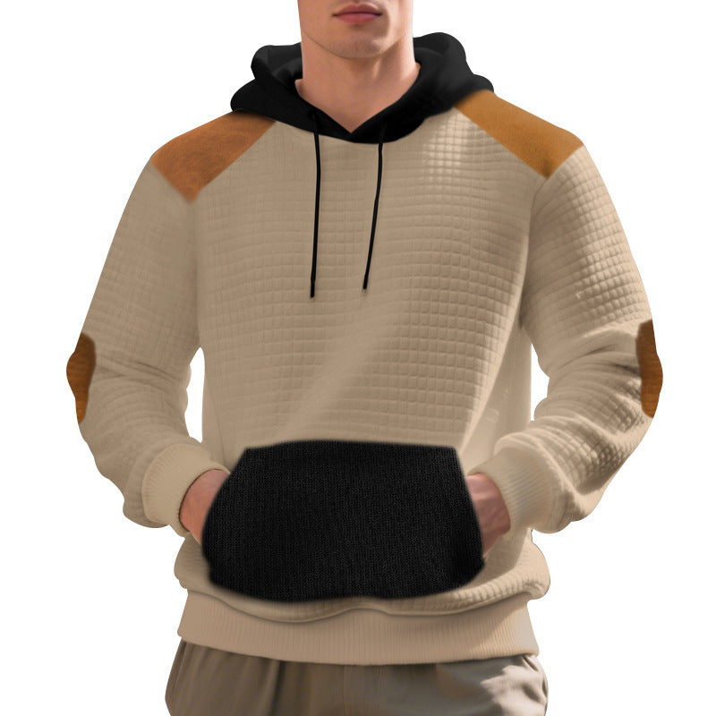 Men's Leisure Pullover Jacquard Hoodie