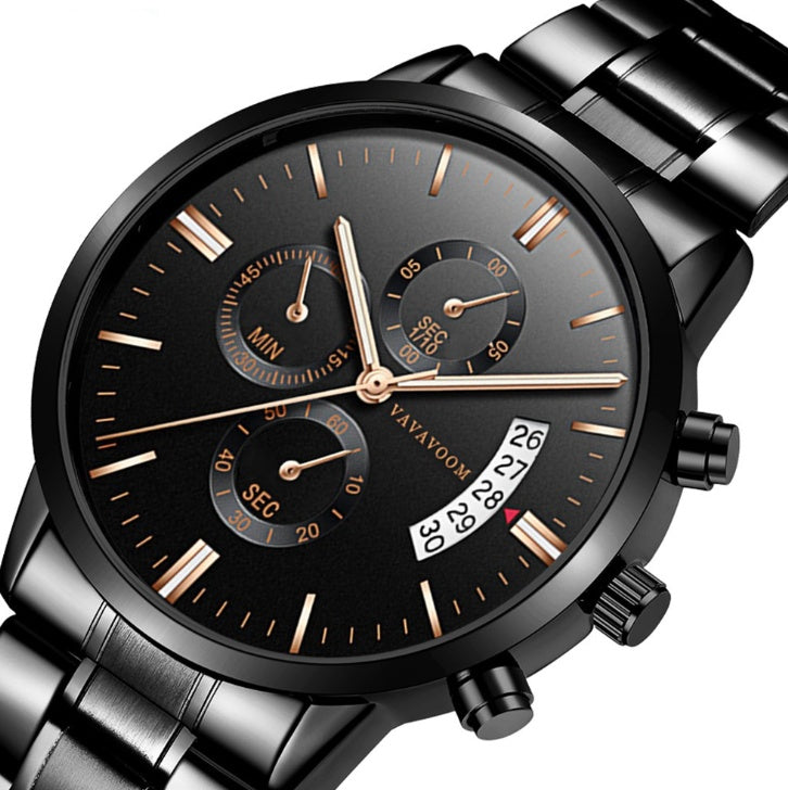 VAVAVOOM Luxury multifunction Metal Men Watch