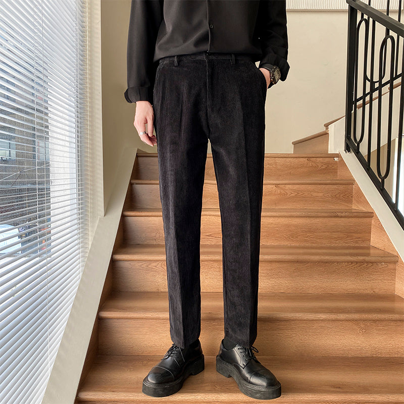 Straight-leg Men Pants Trousers