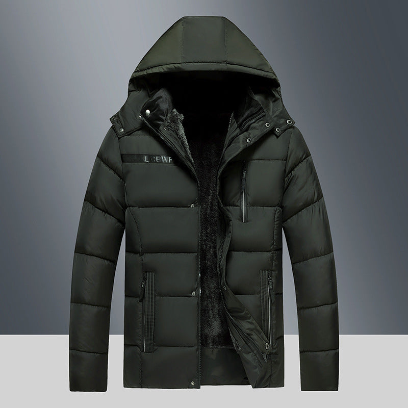Warm cotton-padded men coat