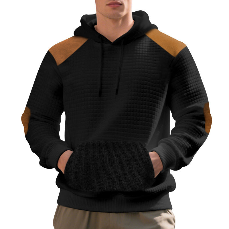 Men's Leisure Pullover Jacquard Hoodie