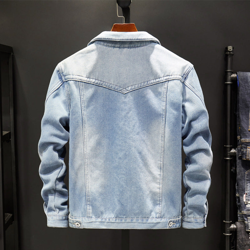 Denim men Warm Jacket