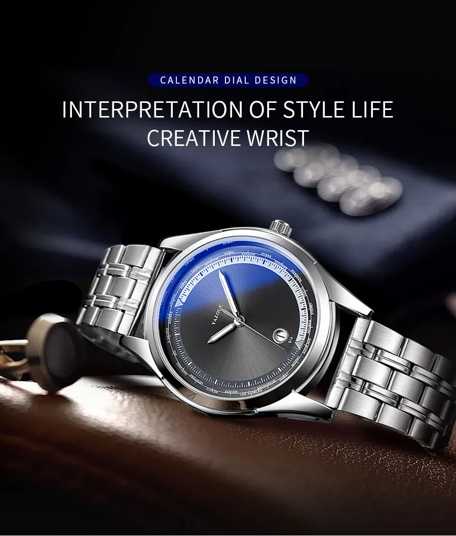 YAZOLE Luxury Metal Men Watch
