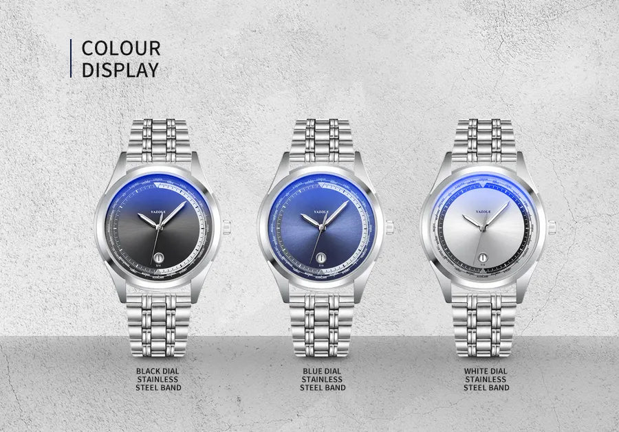 YAZOLE Luxury Metal Men Watch