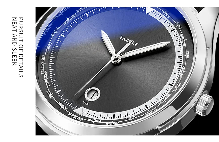 YAZOLE Luxury Metal Men Watch