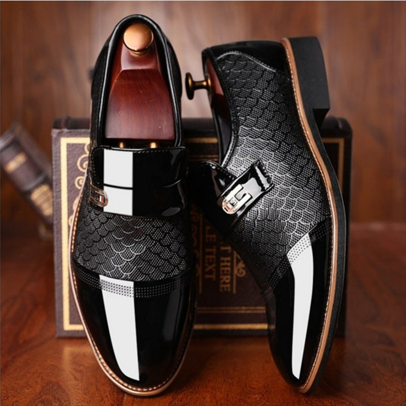 Class men leather shoes