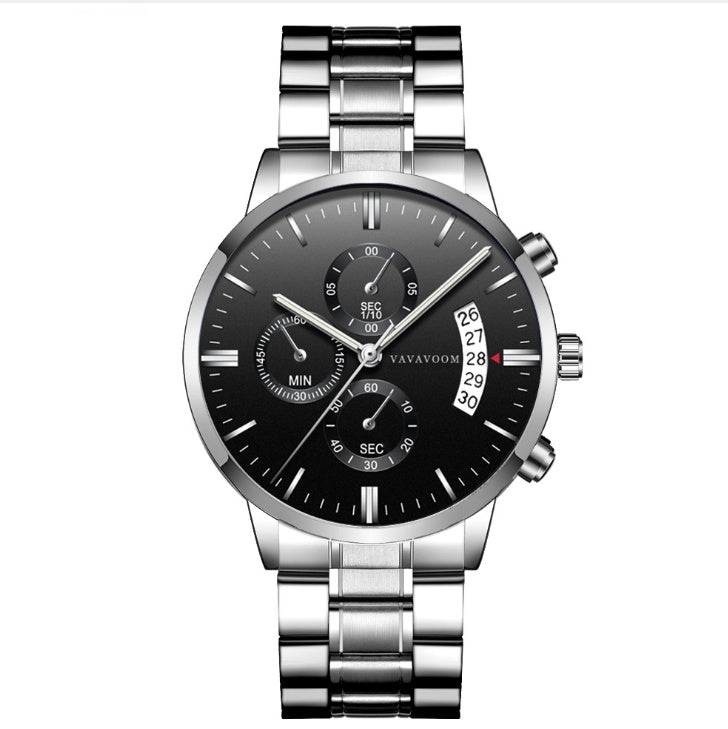 VAVAVOOM Luxury multifunction Metal Men Watch