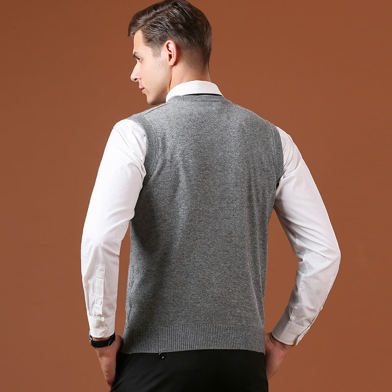 Diamond cardigan vest