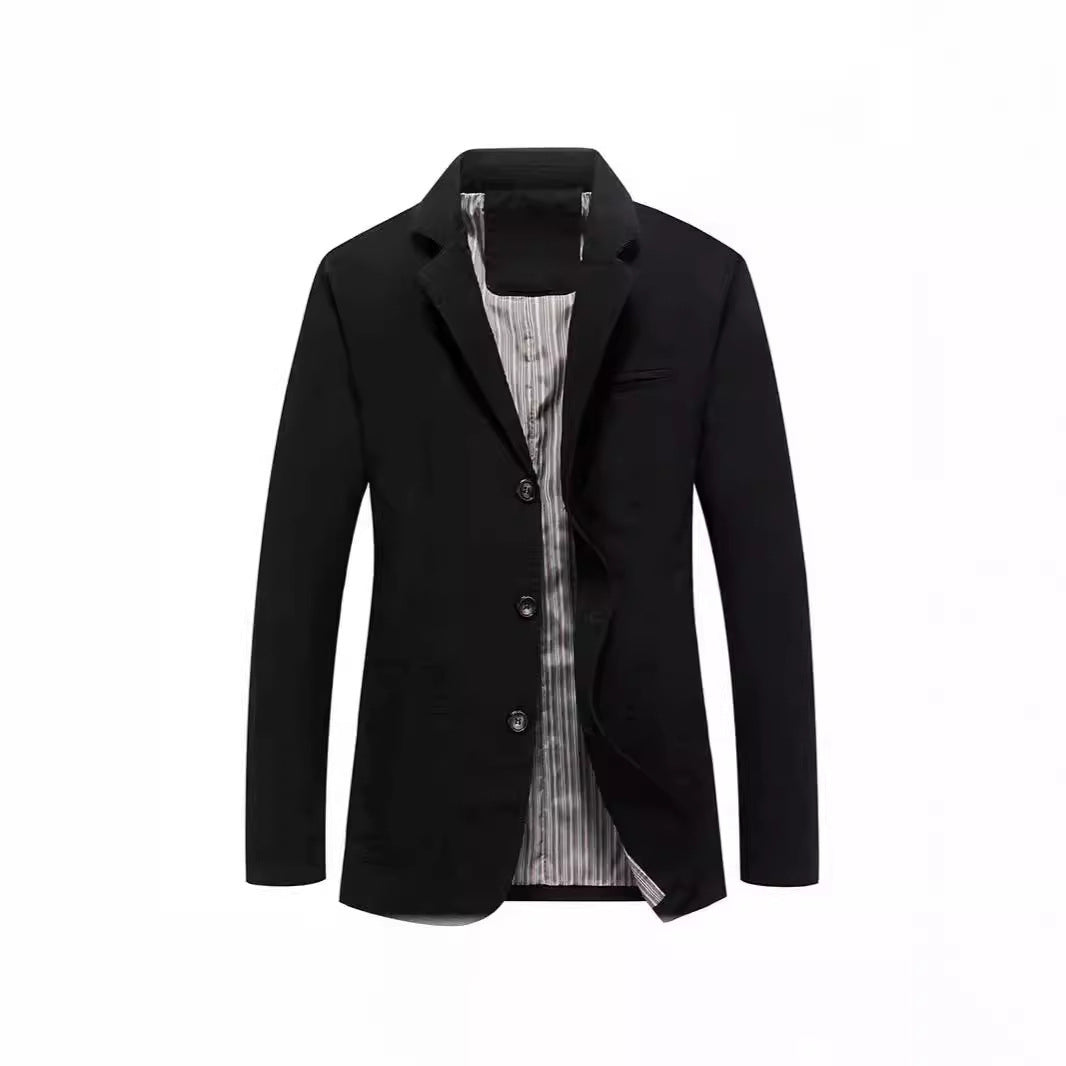 Loose Plus Size Suit Pure Cotton Washed Single-breasted Casual Jacket