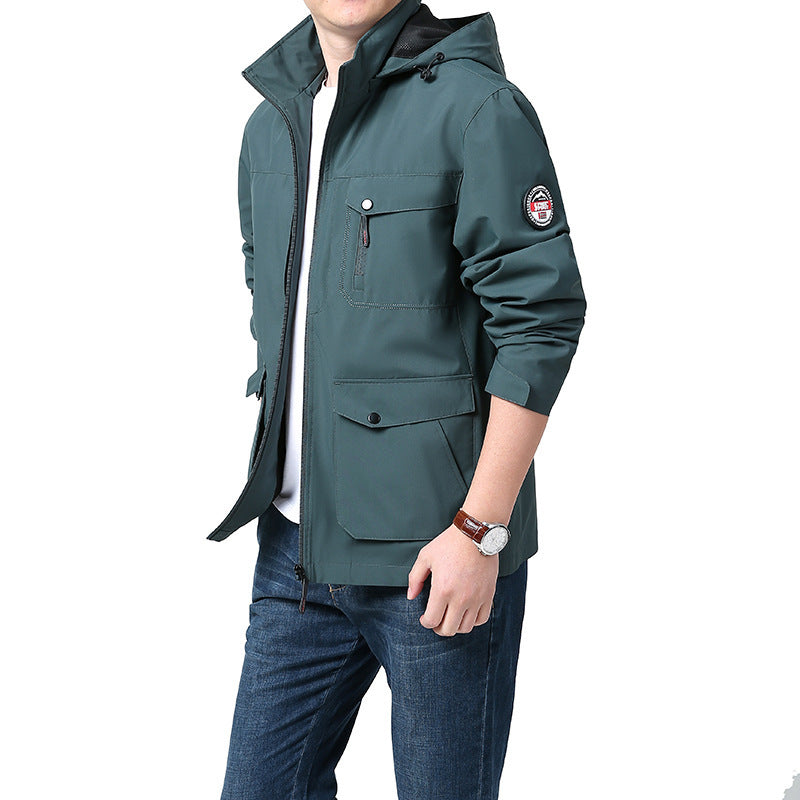 Men's warm outdoors multi-pocket Jacket