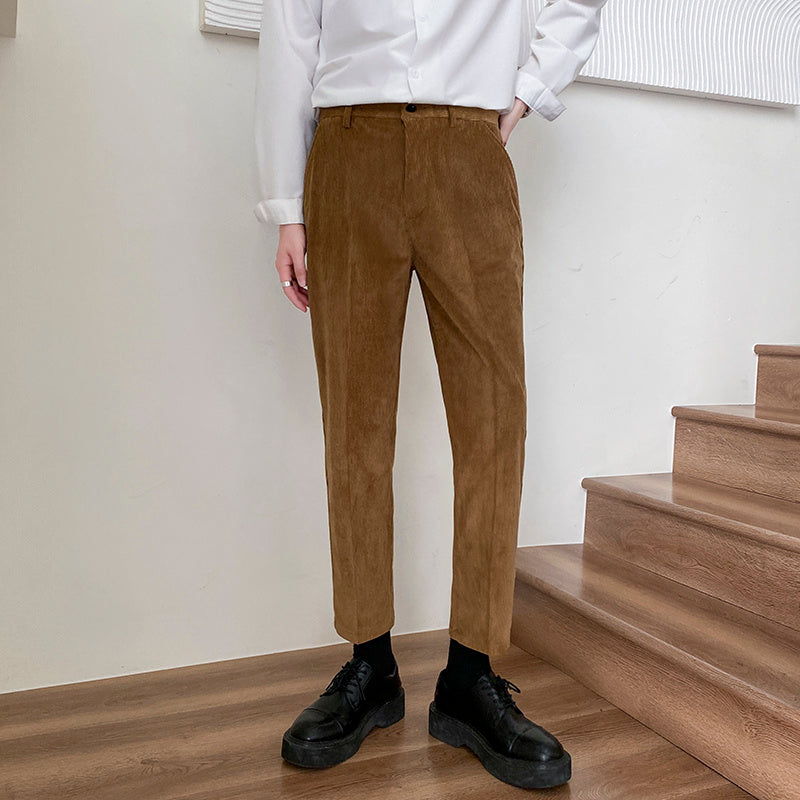 Straight-leg Men Pants Trousers