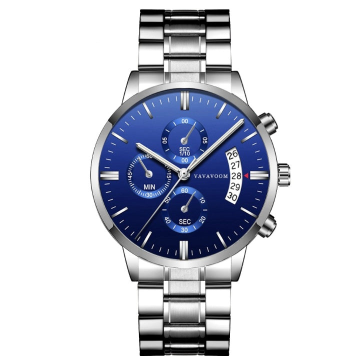 VAVAVOOM Luxury multifunction Metal Men Watch