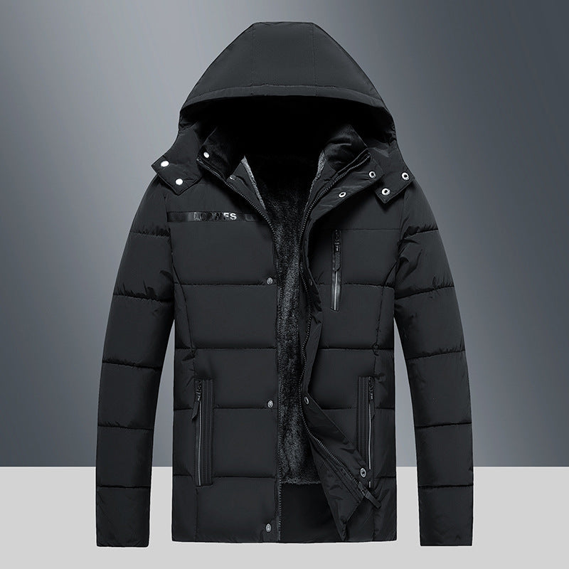 Warm cotton-padded men coat