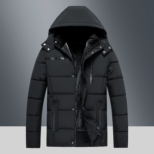 Warm cotton-padded men coat