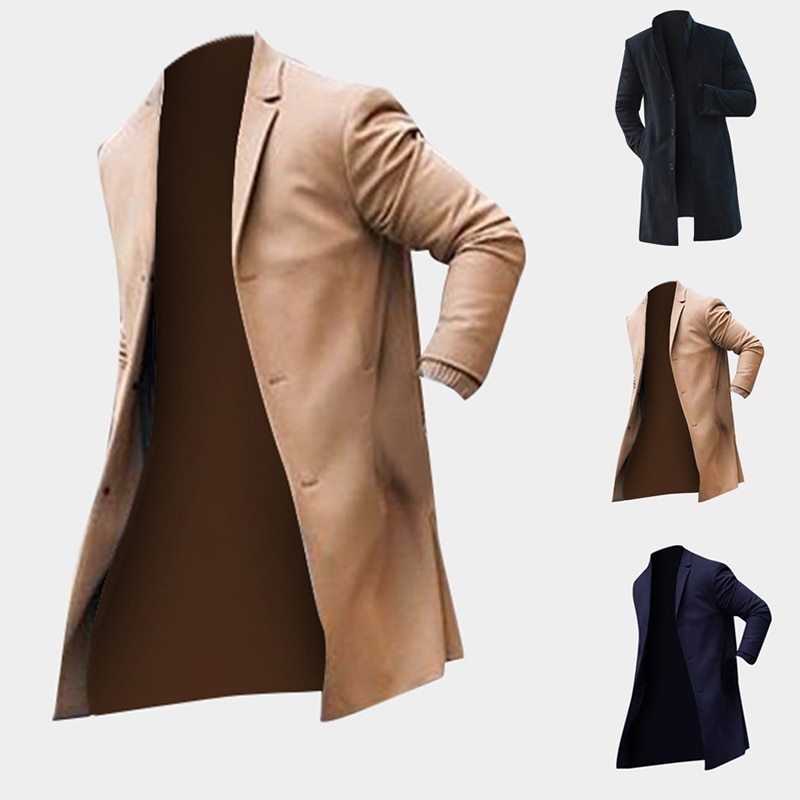 Fashion Autumn Men's Trench Long Jacket