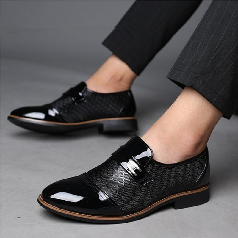 Class men leather shoes