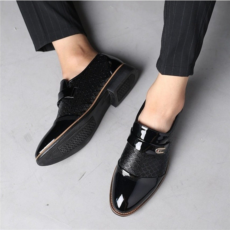 Class men leather shoes
