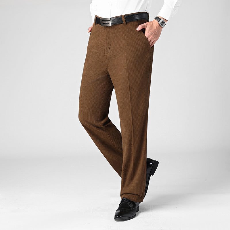 Men Corduroy Business Casual Pants