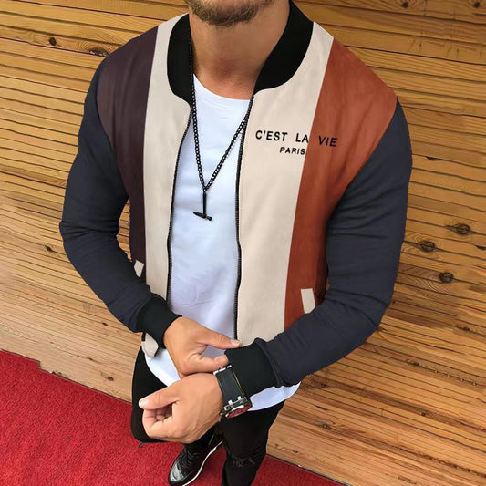 Autum Printed Casual Men's Fallwinter Jacket Coat