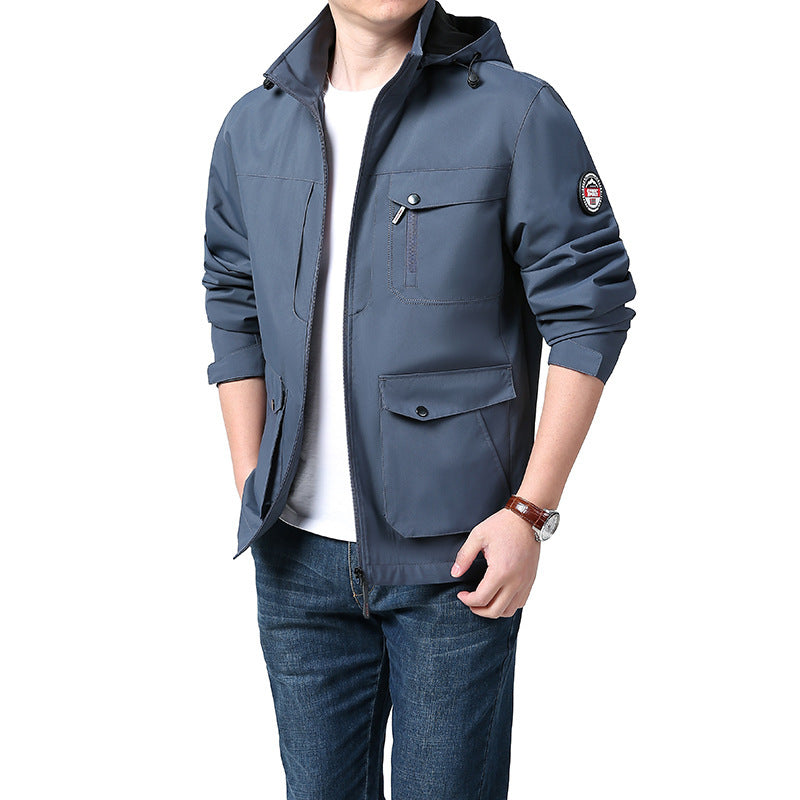 Men's warm outdoors multi-pocket Jacket