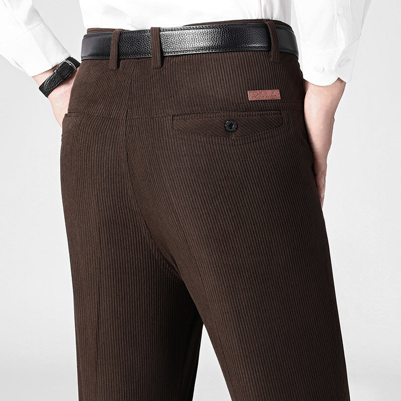Men Corduroy Business Casual Pants