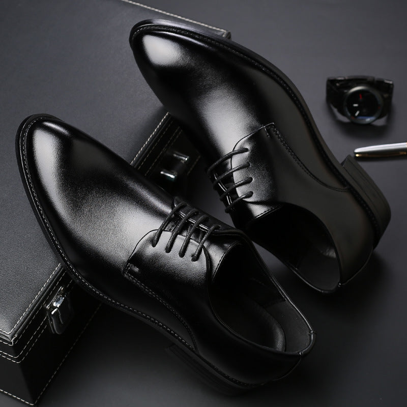 Business casual men leather shoes