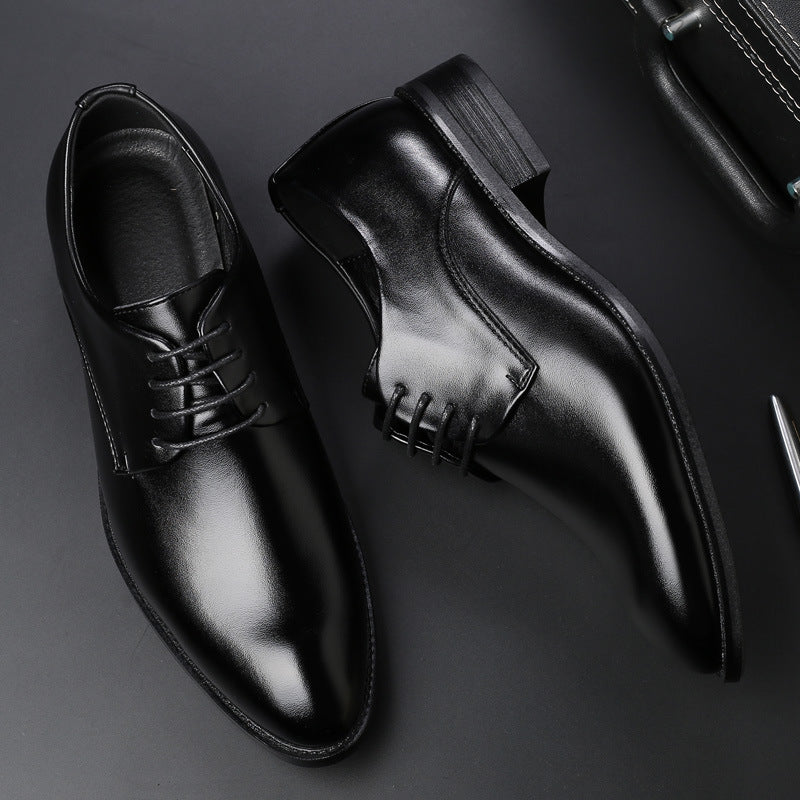 Business casual men leather shoes