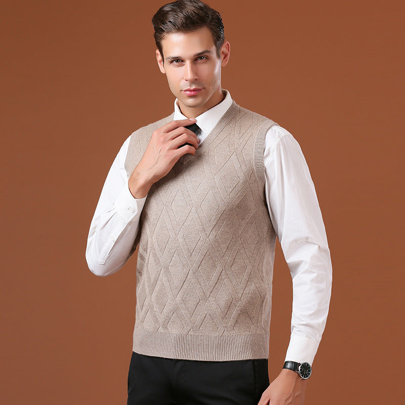 Diamond cardigan vest