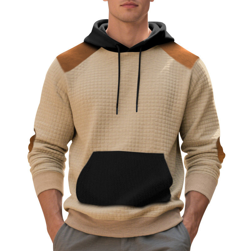 Men's Leisure Pullover Jacquard Hoodie