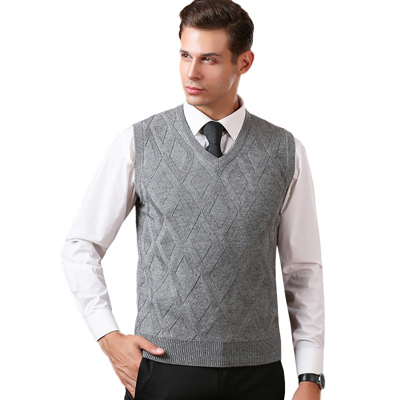 Diamond cardigan vest