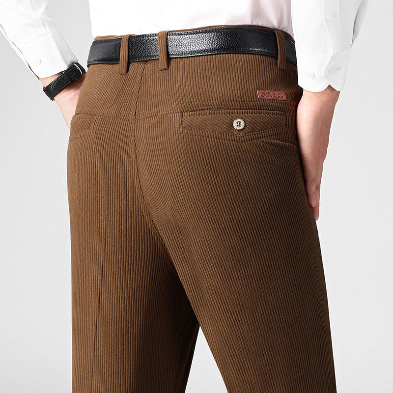Men Corduroy Business Casual Pants