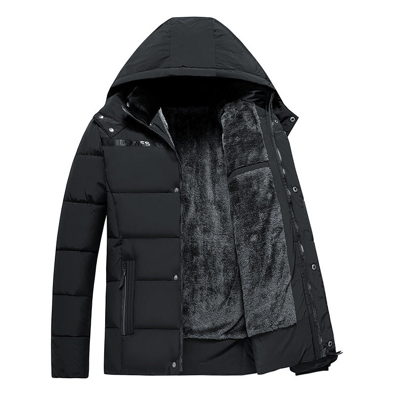 Warm cotton-padded men coat