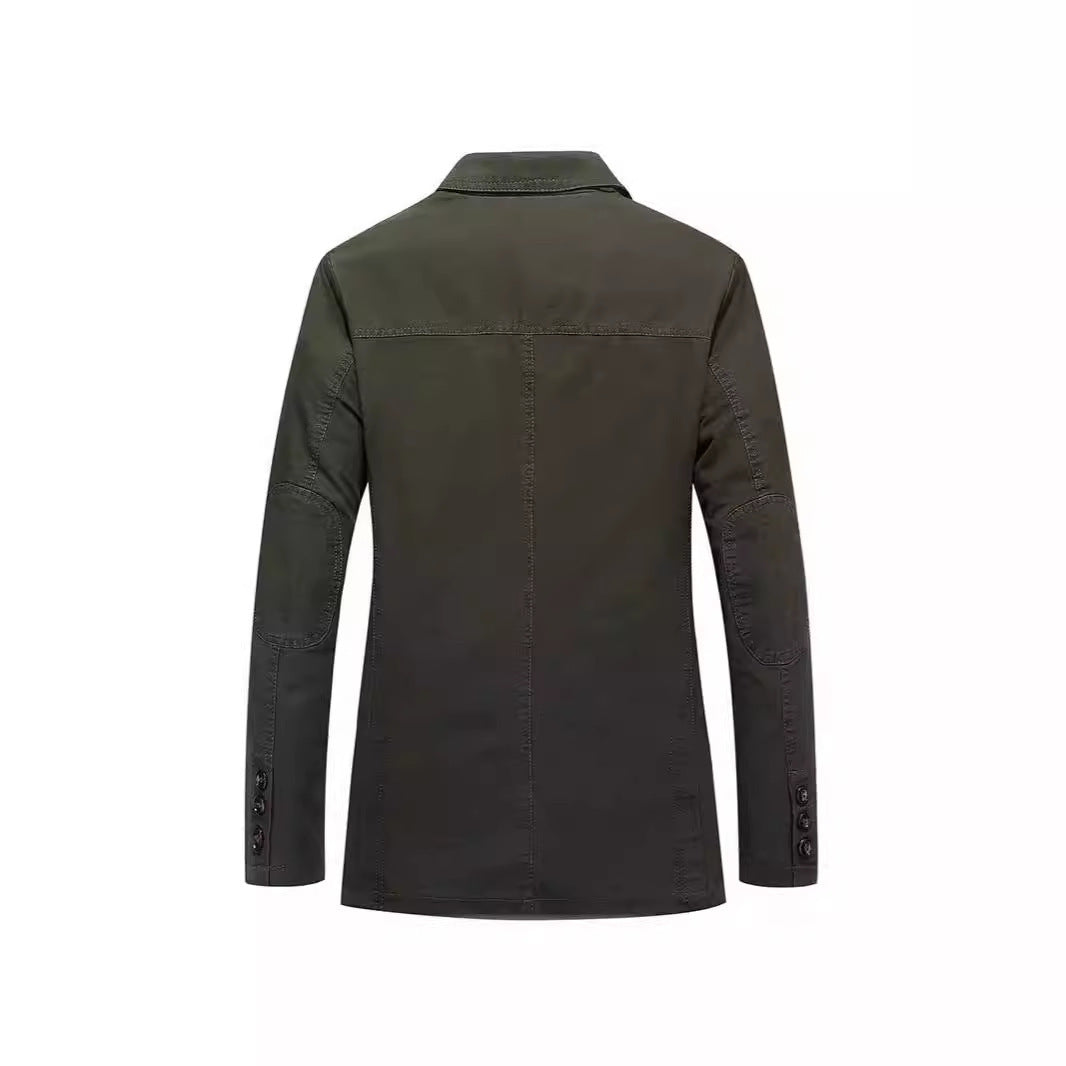 Loose Plus Size Suit Pure Cotton Washed Single-breasted Casual Jacket