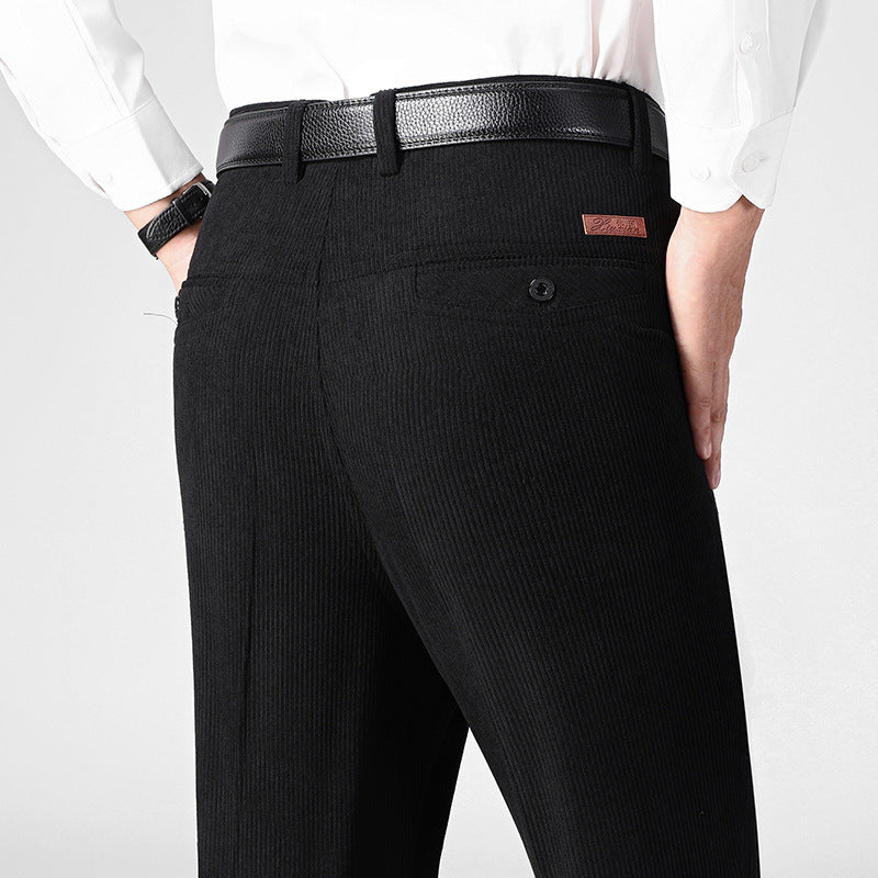 Men Corduroy Business Casual Pants
