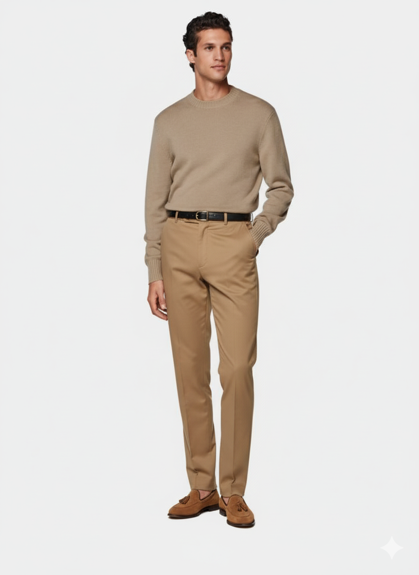 Men's Solid Color Casual Tappered Formal Pants