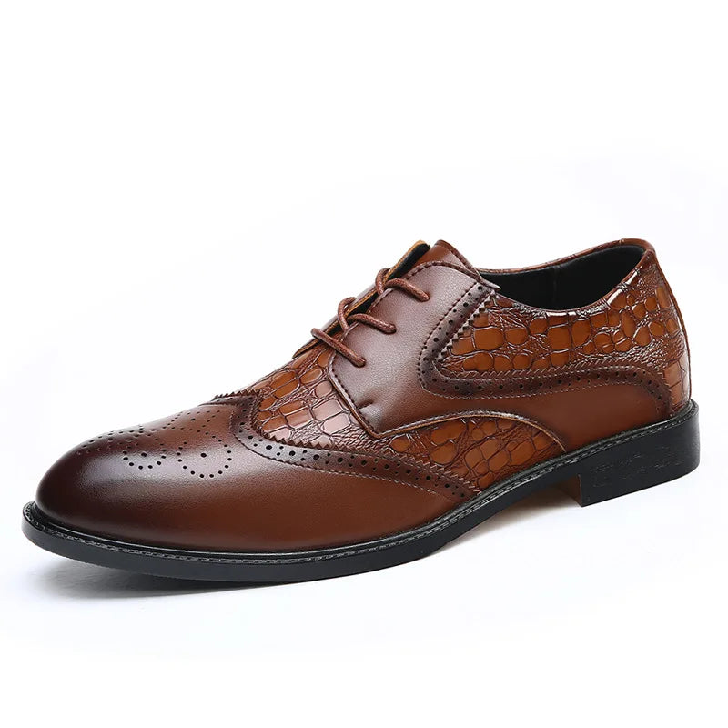 Mens British business office leather shoes