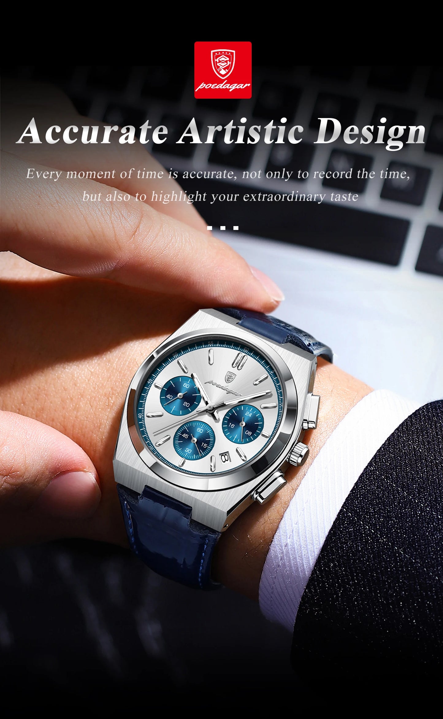 POEDAGAR Luxury Classic Mens Watch