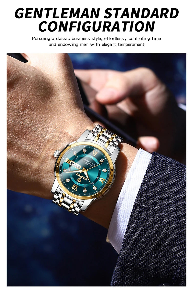 Luxury metalic men fashion watch