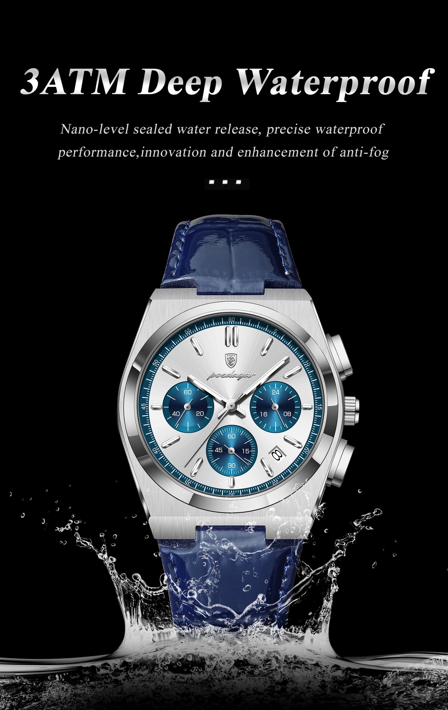 POEDAGAR Luxury Classic Mens Watch