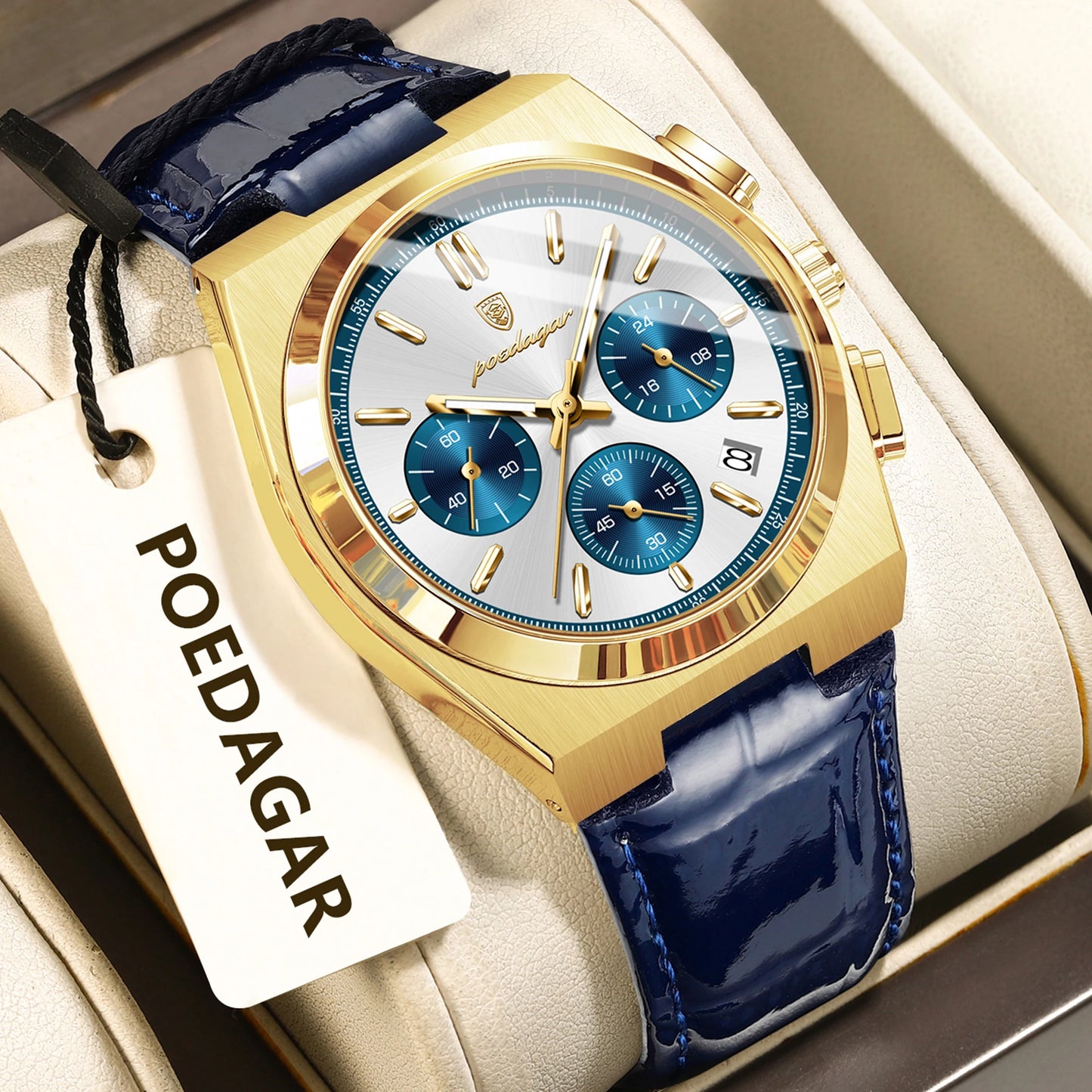 POEDAGAR Luxury Classic Mens Watch