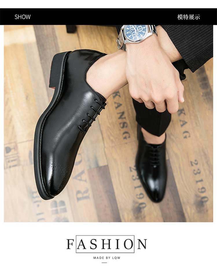 Men Formal Black business leather shoes
