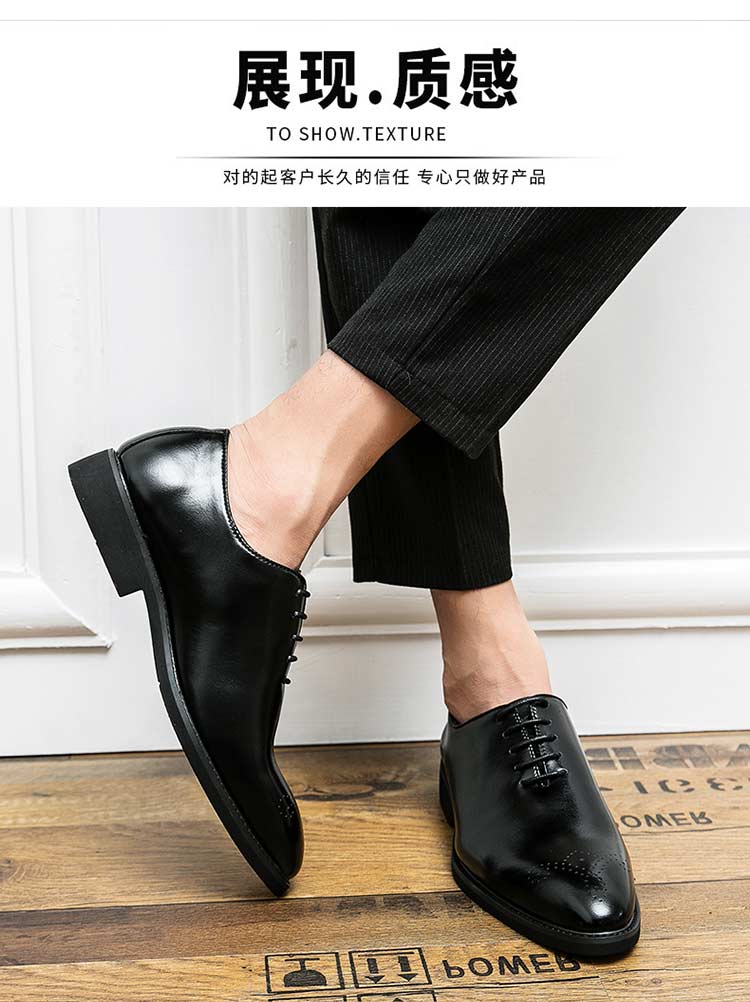 Men Formal Black business leather shoes